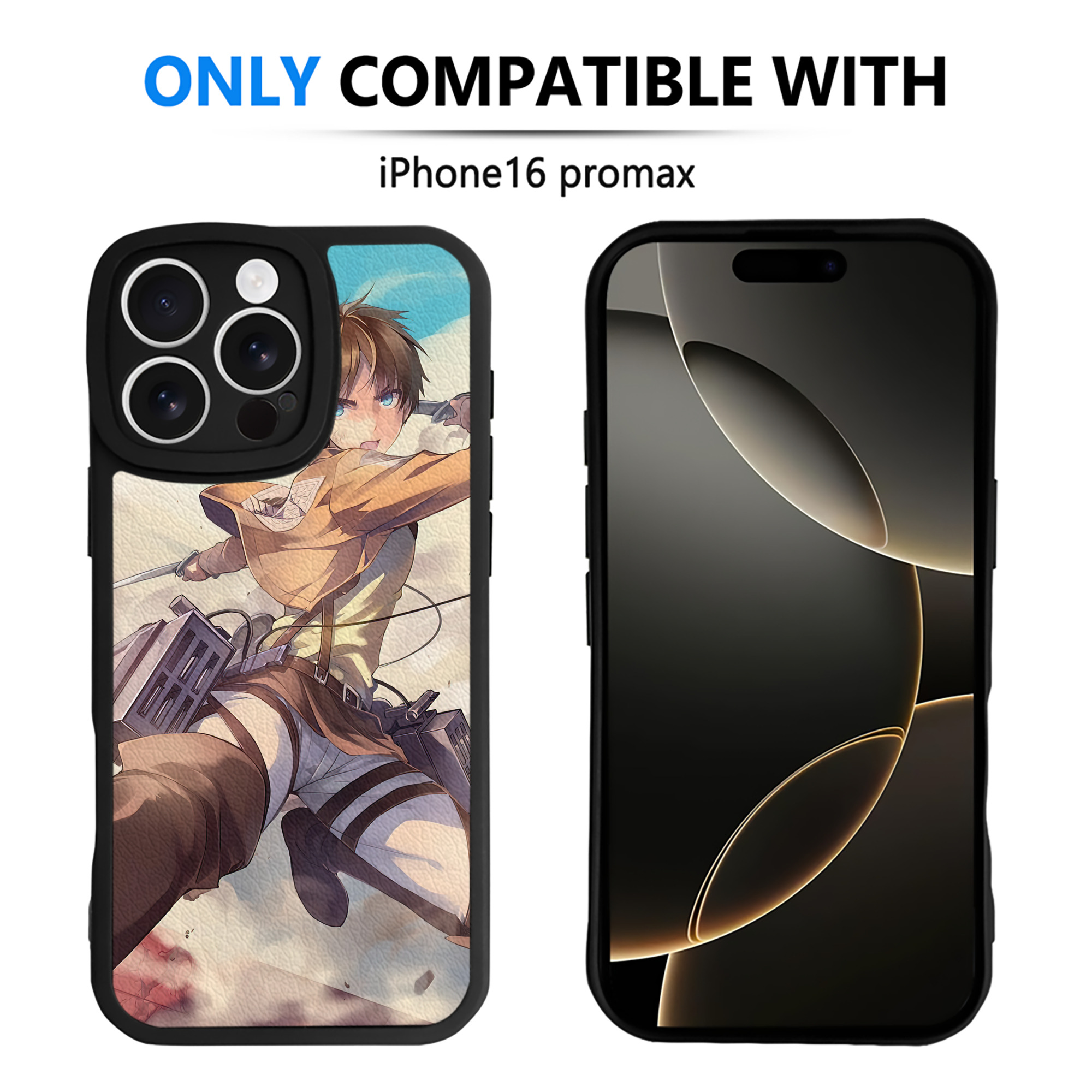 （画像用） 進撃の巨人 Attack on Titan 【iPhone 16シリーズ対応】シリコンスマホケース（レザー調） 材質：シリコン